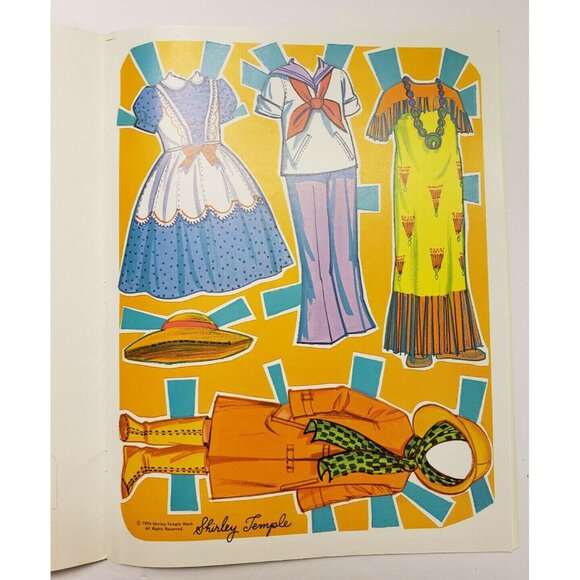 Shirley Temple Paper Dolls Unused 1976, Whitman Book Vintage unused - Picture 3 of 6